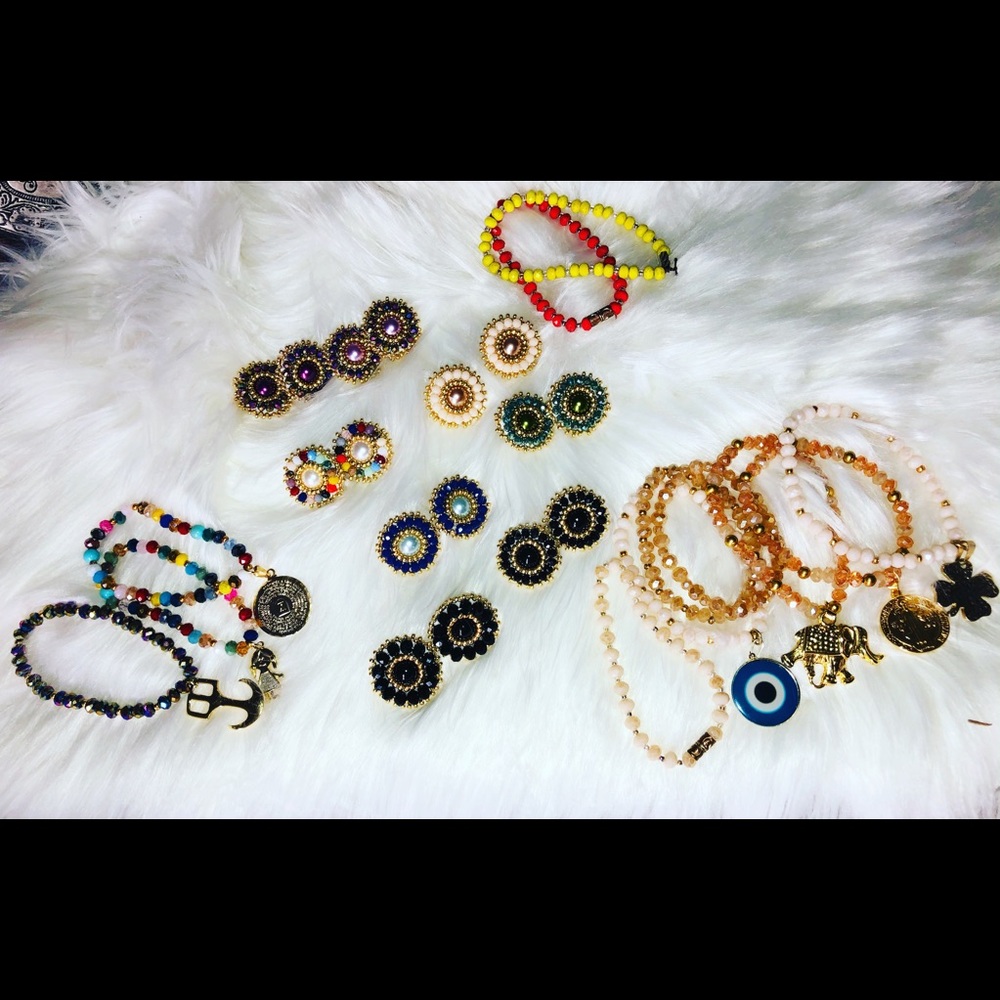 Hand made earrings and bracelets “Y collection”